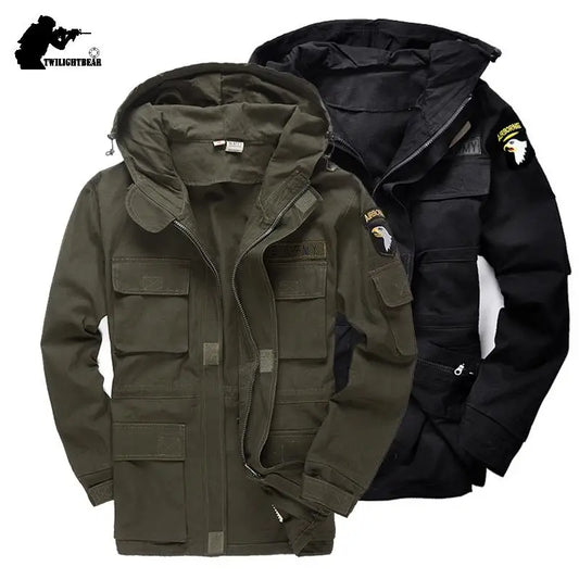 Classic M65 Jacket Men's Windbreaker Coat Multiple Pockets Pure Cotton Trench Men's Clothing Winter Fleece Jacket Coats A2F802