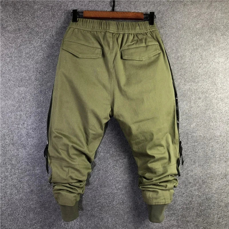 Pantalones Hombre Autumn Winter Baggy Cargo Pants Men Casual Korean Trend Personality Zipper Haren Pants Men Clothing Streetwear