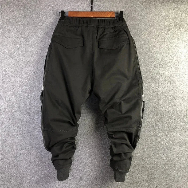 Pantalones Hombre Autumn Winter Baggy Cargo Pants Men Casual Korean Trend Personality Zipper Haren Pants Men Clothing Streetwear